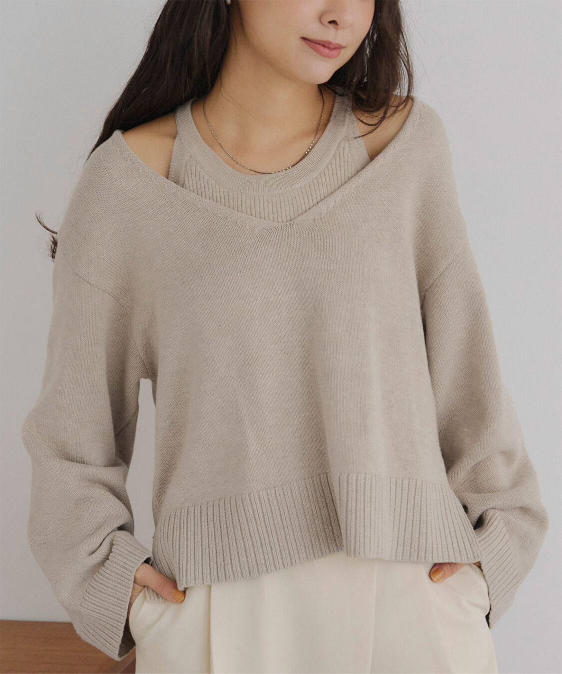 titivate「レイヤードニット」|ニット・セーター|