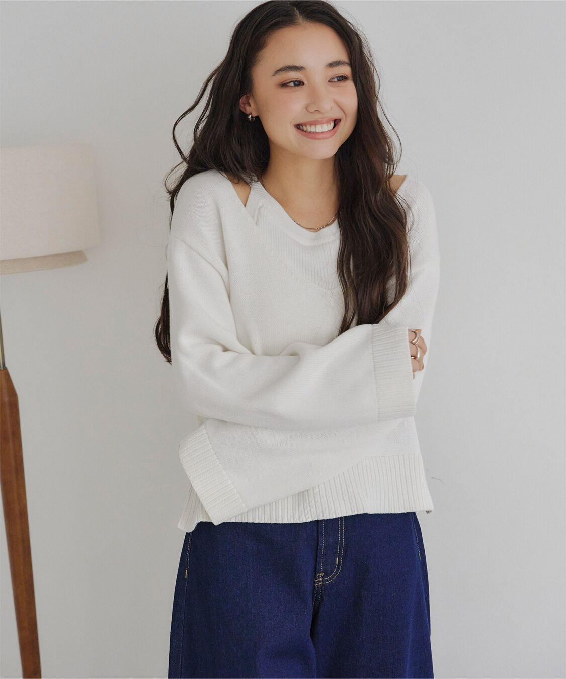 titivate「レイヤードニット」|ニット・セーター|オフホワイト