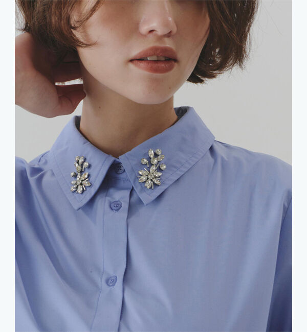 titivate「襟付ビジューシャツ」|シャツ・ブラウス|