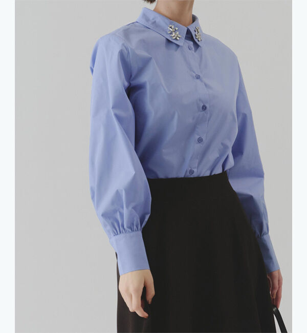 titivate「襟付ビジューシャツ」|シャツ・ブラウス|