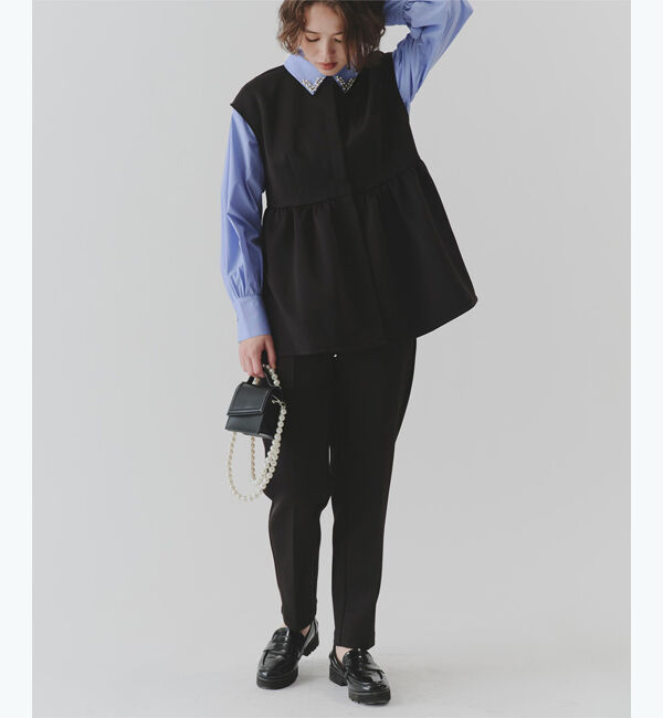 titivate「襟付ビジューシャツ」|シャツ・ブラウス|