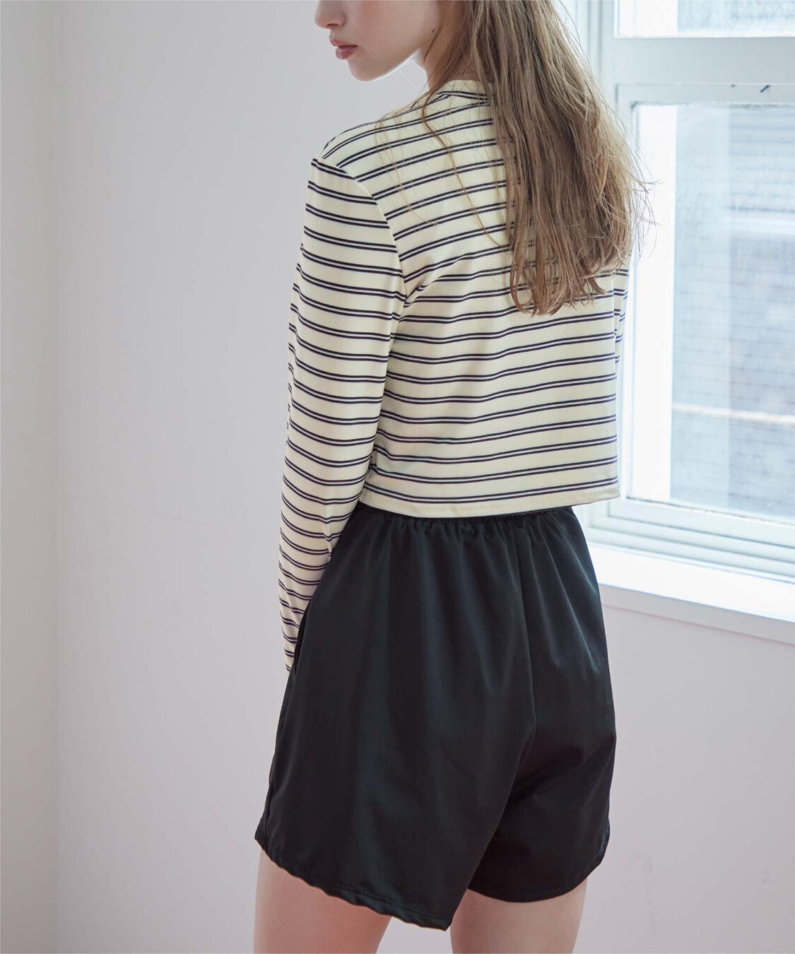 SEA DRESS「3点セット/ショートパンツ&times;カップ付長袖ビキニ/水着」|ビキニ|