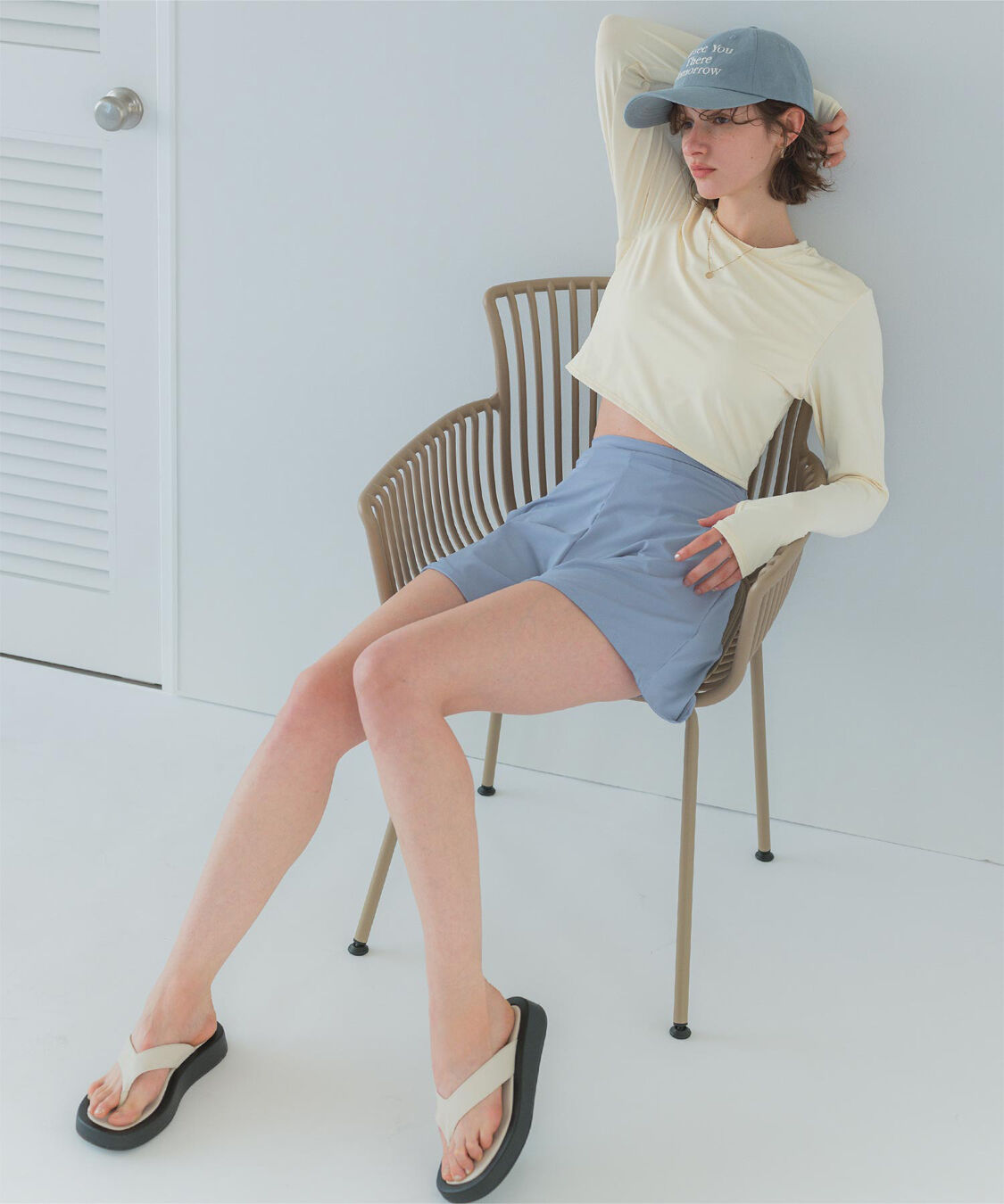 SEA DRESS「3点セット/ショートパンツ&times;カップ付長袖ビキニ/水着」|ビキニ|