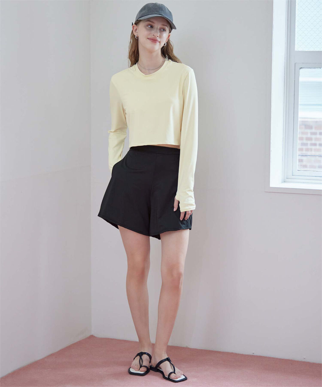 SEA DRESS「3点セット/ショートパンツ&times;カップ付長袖ビキニ/水着」|ビキニ|