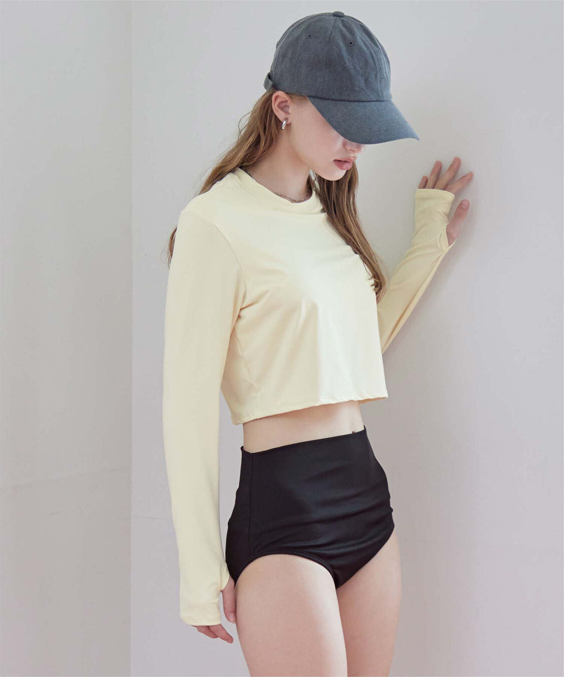 SEA DRESS「3点セット/ショートパンツ&times;カップ付長袖ビキニ/水着」|ビキニ|