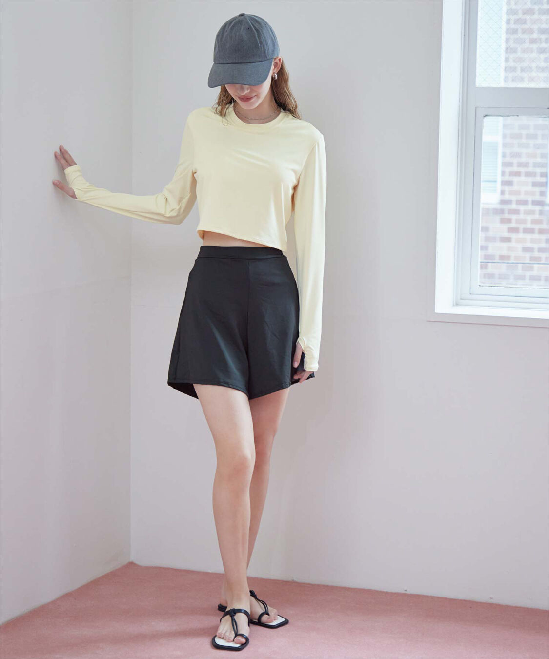 SEA DRESS「3点セット/ショートパンツ&times;カップ付長袖ビキニ/水着」|ビキニ|