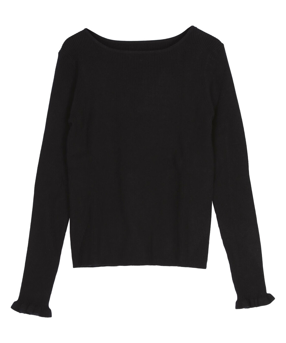 titivate「ふわっとタッチフリルスリーブリブニット」|ニット・セーター|