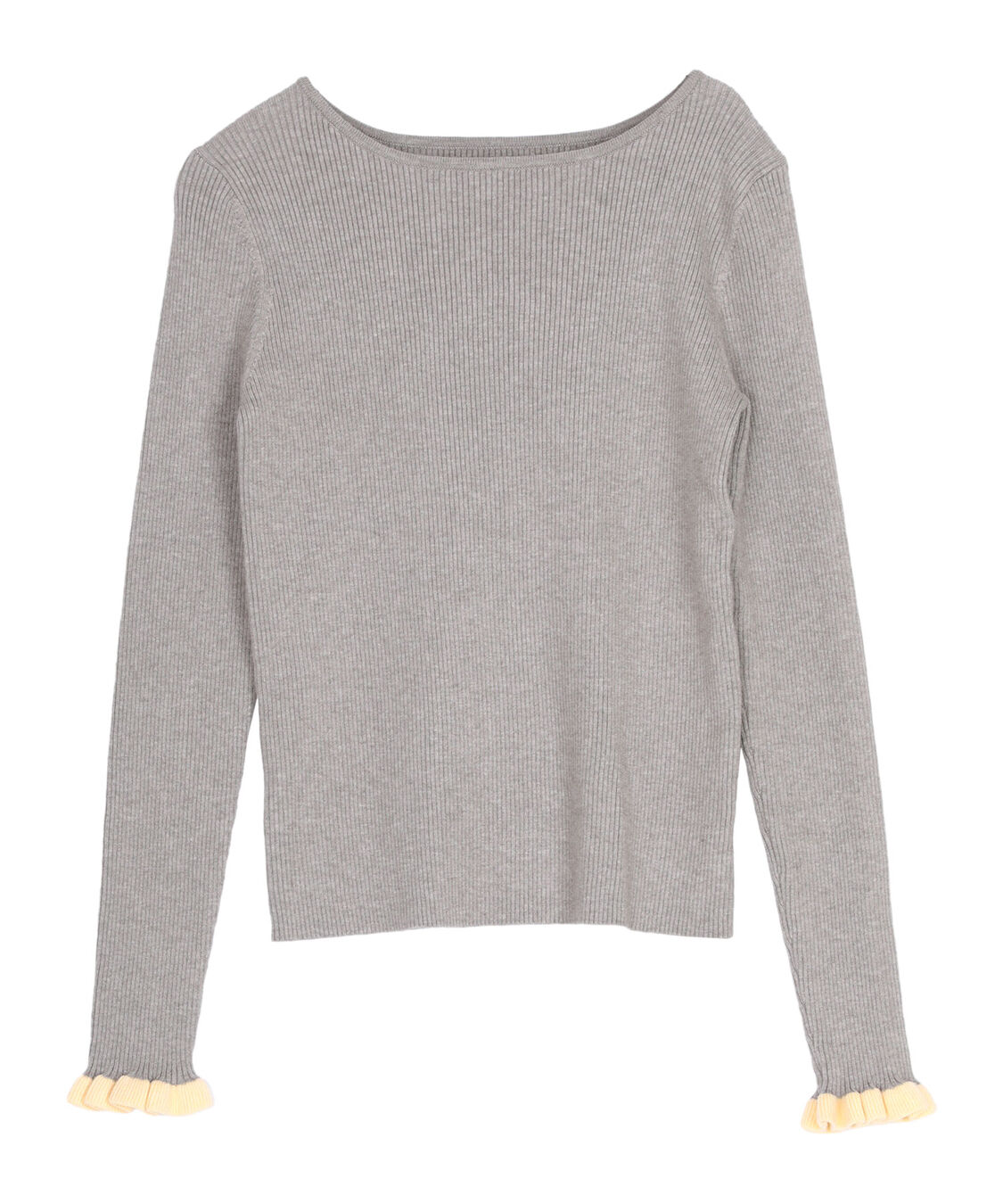 titivate「ふわっとタッチフリルスリーブリブニット」|ニット・セーター|