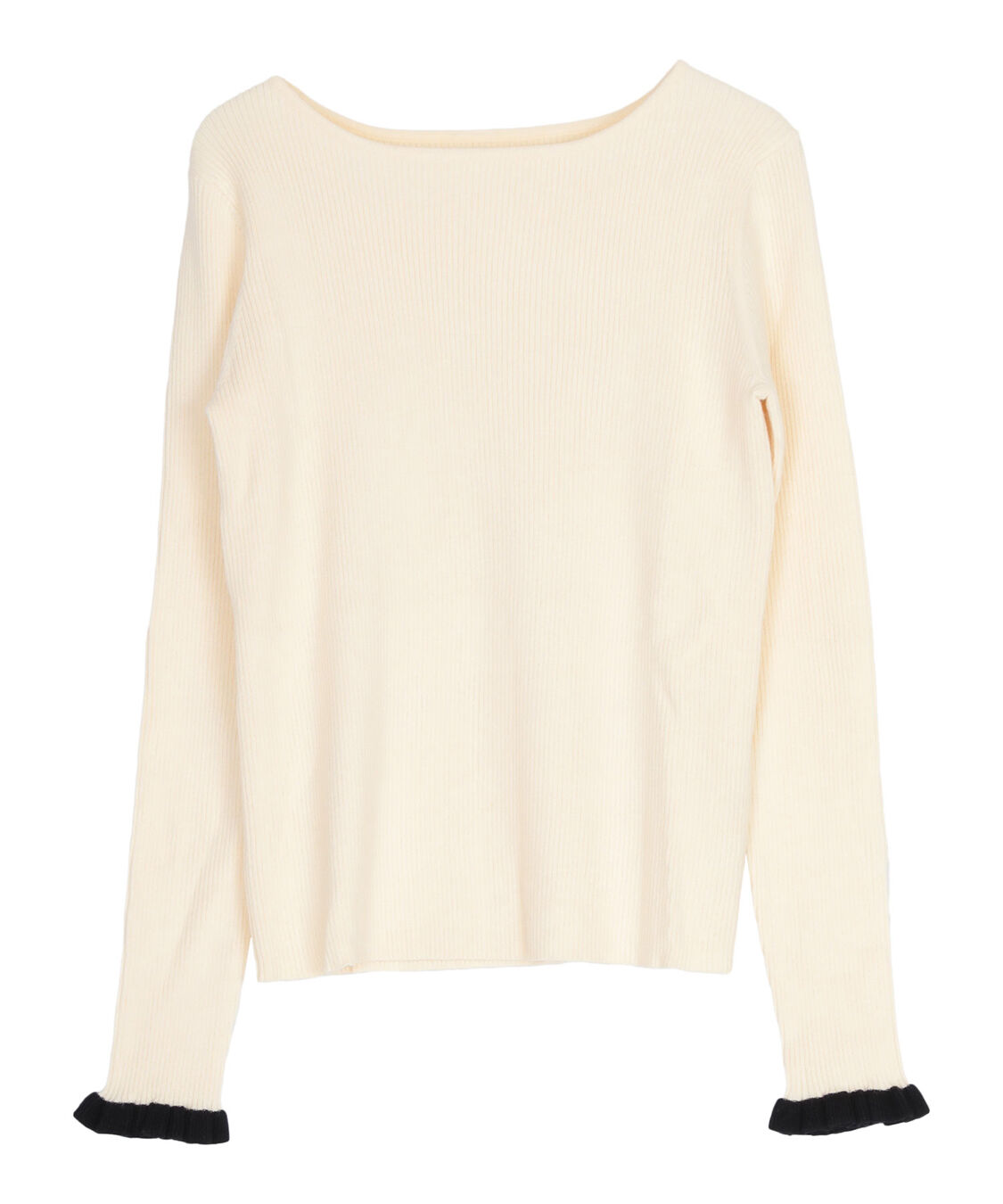 titivate「ふわっとタッチフリルスリーブリブニット」|ニット・セーター|