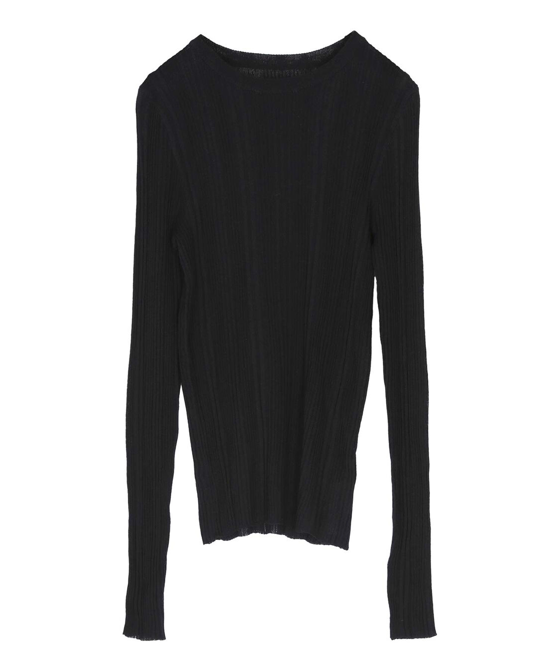 titivate「クルーネックランダムリブシアーニット」|ニット・セーター|