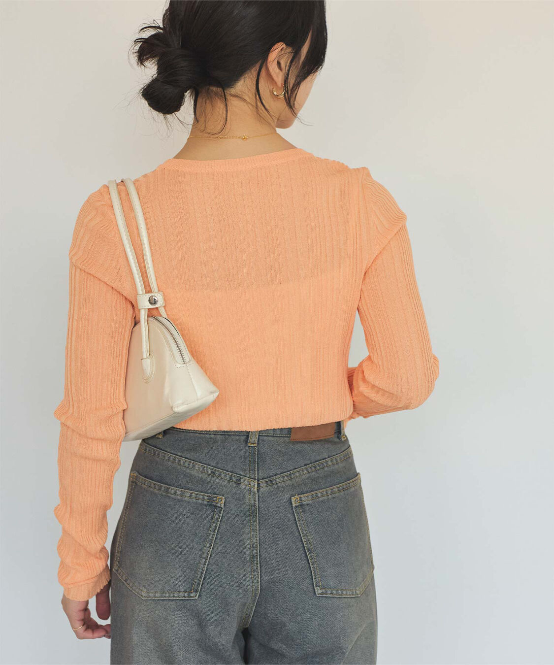 titivate「クルーネックランダムリブシアーニット」|ニット・セーター|