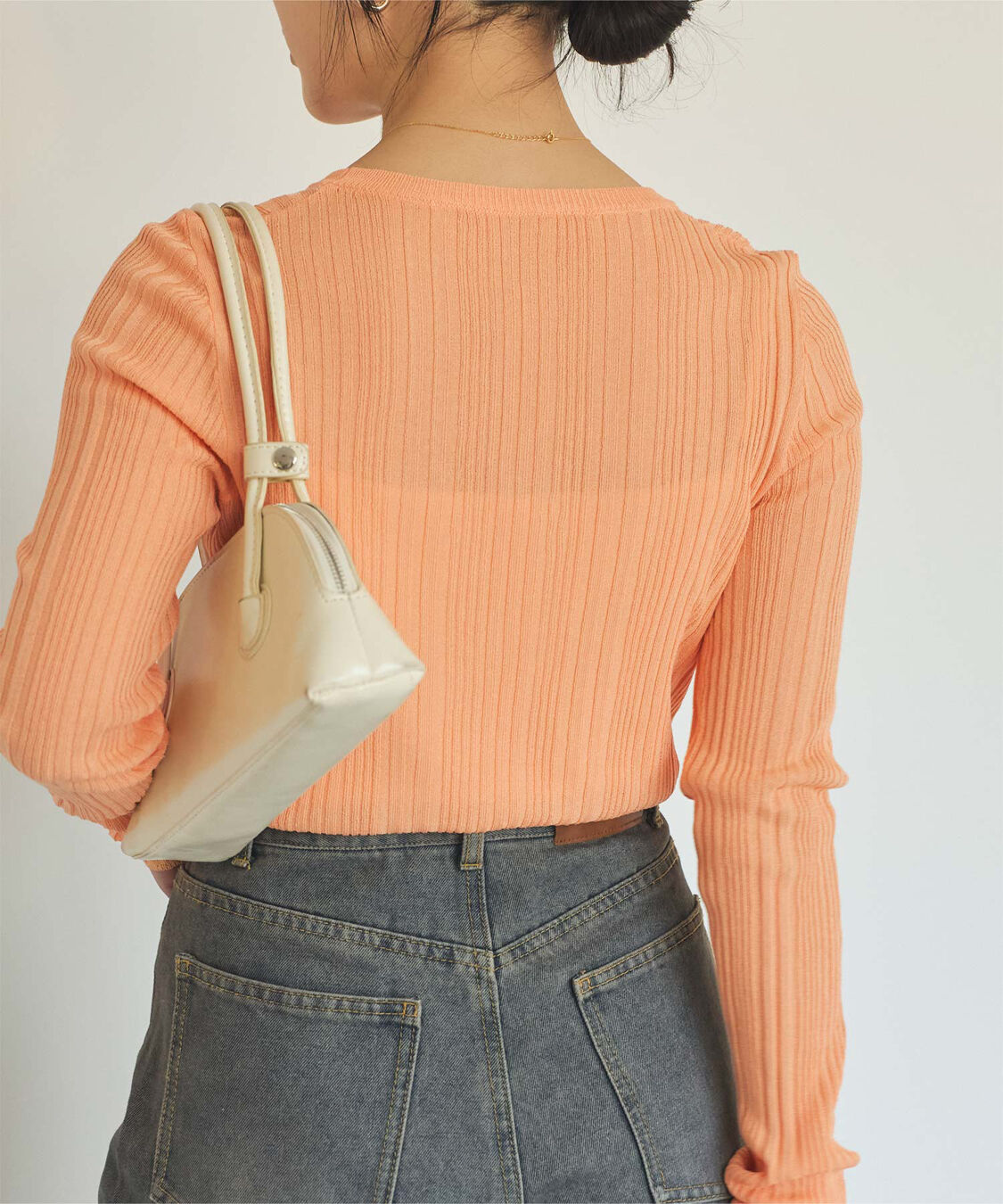 titivate「クルーネックランダムリブシアーニット」|ニット・セーター|