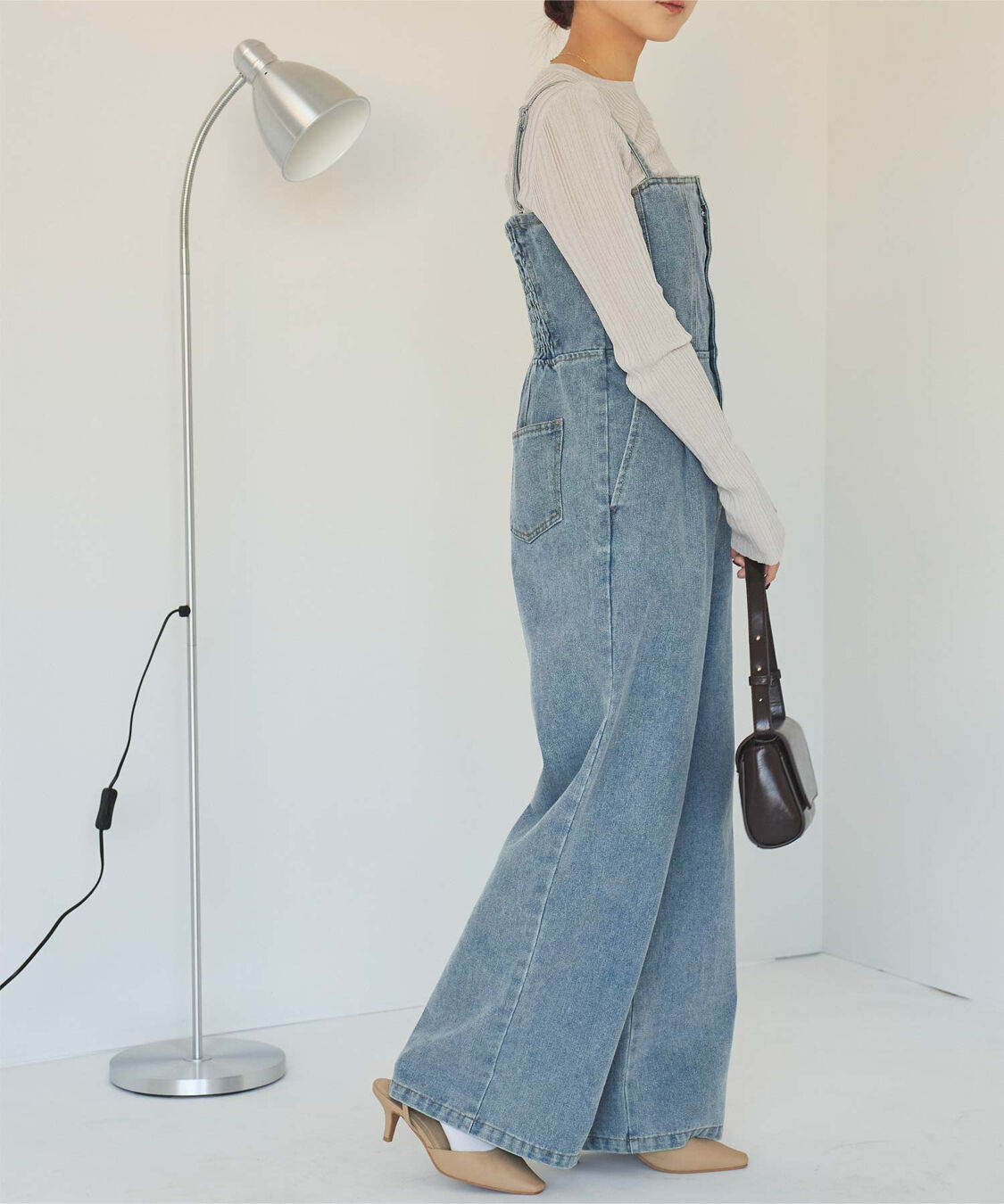 titivate「クルーネックランダムリブシアーニット」|ニット・セーター|