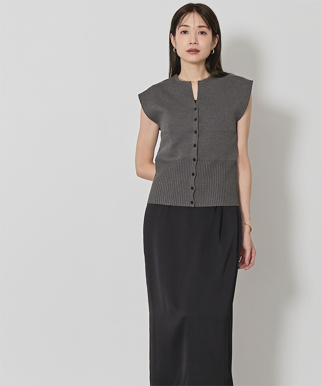 ur's「ウエストシェイプキーネックニット」|ニット・セーター|