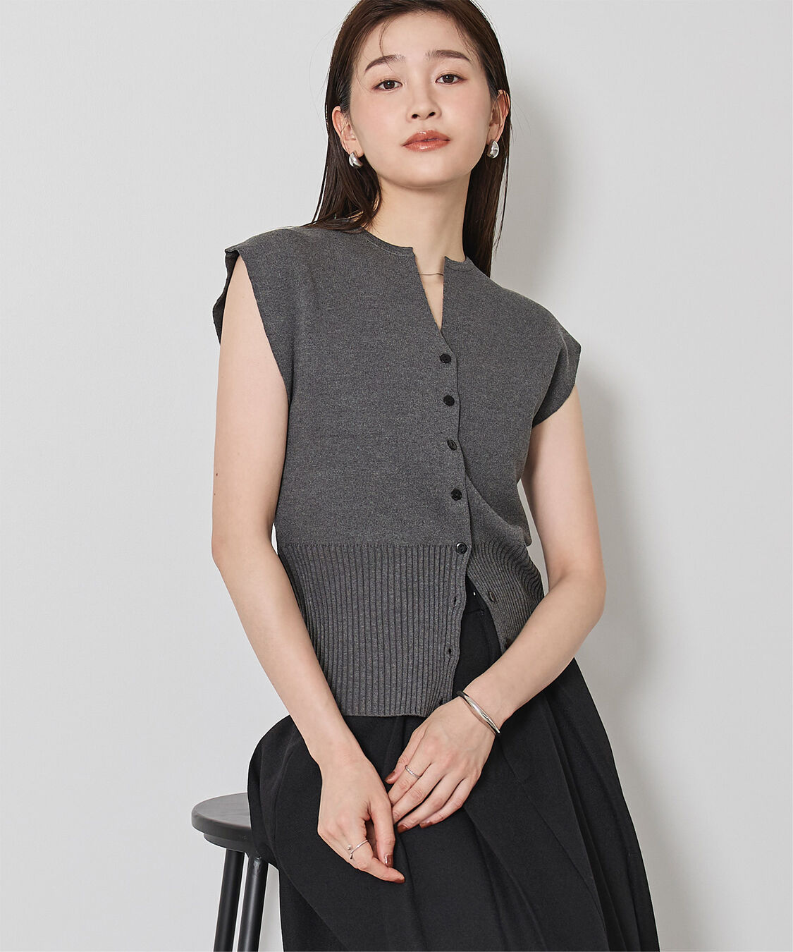 ur's「ウエストシェイプキーネックニット」|ニット・セーター|