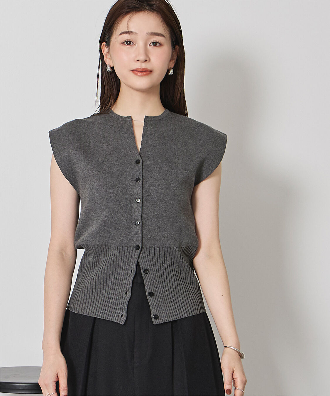 ur's「ウエストシェイプキーネックニット」|ニット・セーター|