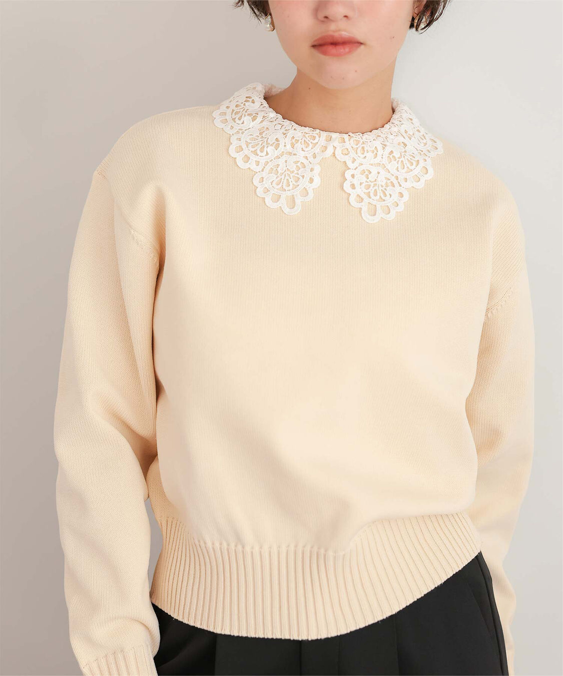 titivate「襟付きニットプルオーバー」|ニット・セーター|