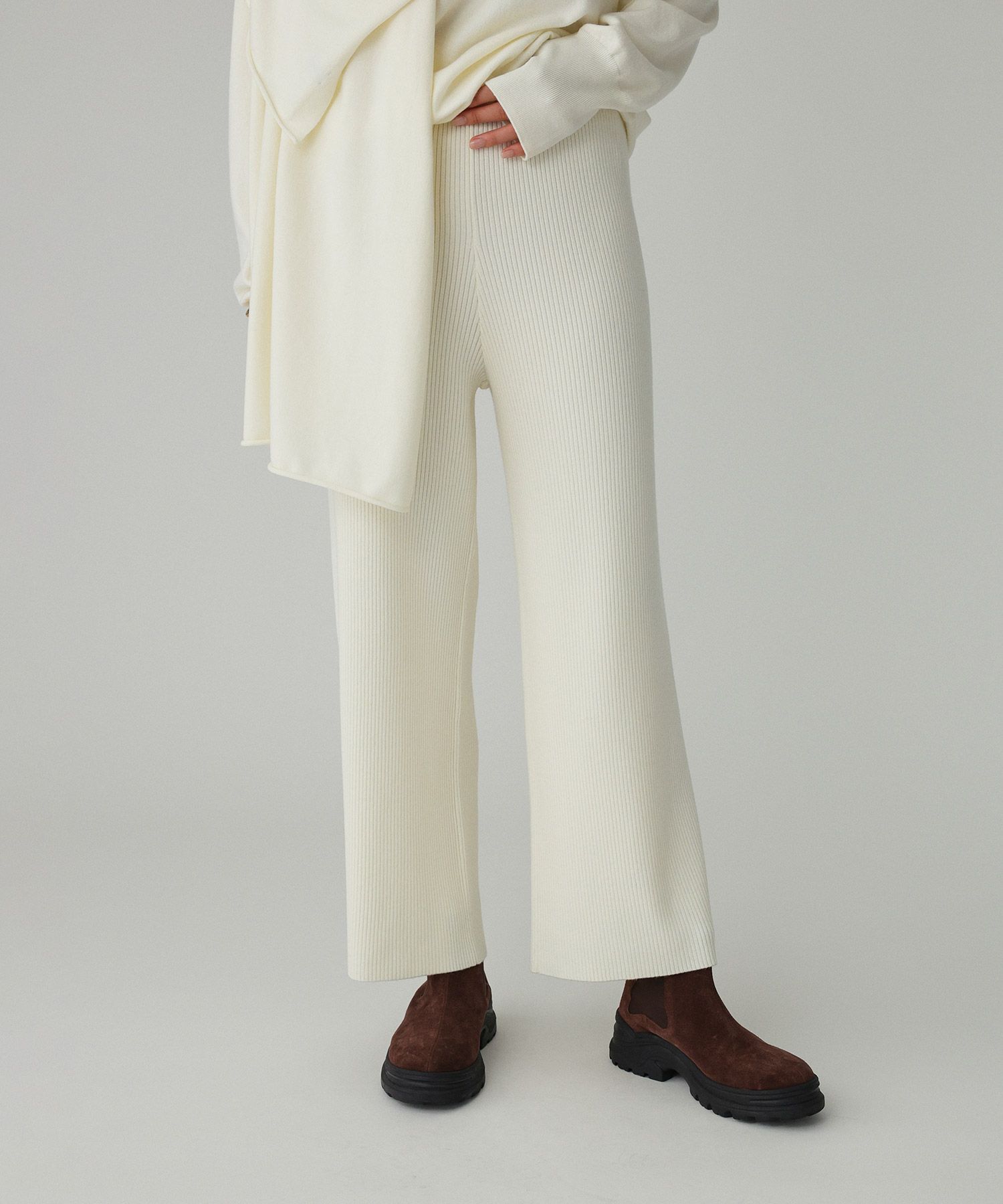 BABYLONE「リブニットパンツ」|その他|ｵﾌﾎﾜｲﾄ