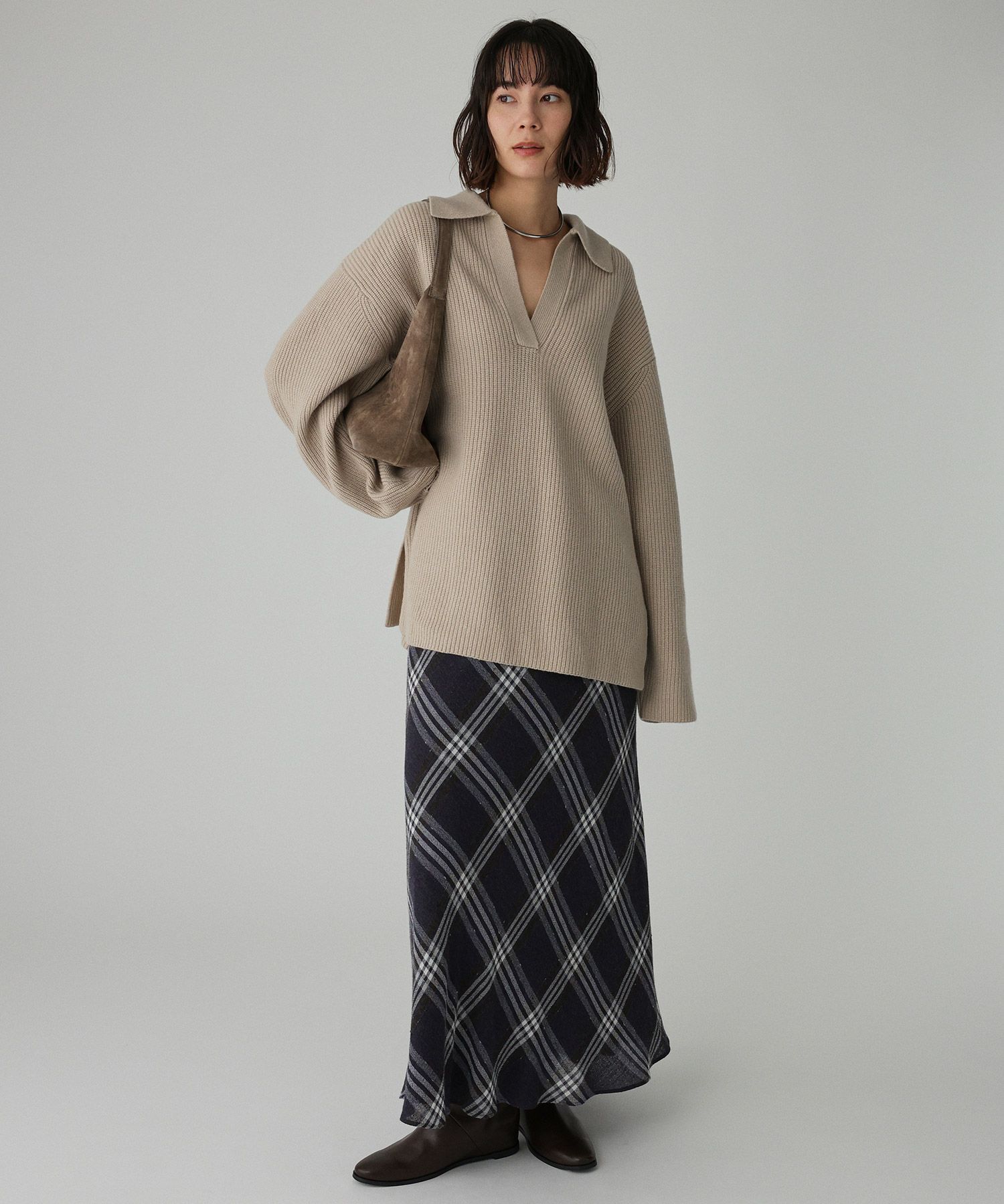 BABYLONE スキッパーミドルゲージニットプルオーバー スキッパーミドルゲージニットプルオーバー（BABYLONE）｜ルミネの