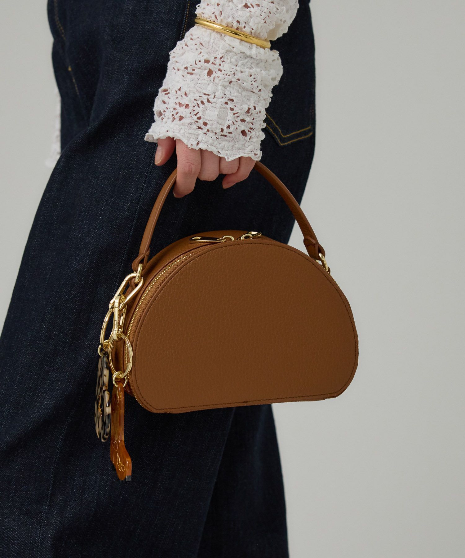  「【ANTONELLO MASI】＜別注＞ドームBAG」|ハンドバッグ|キャメル