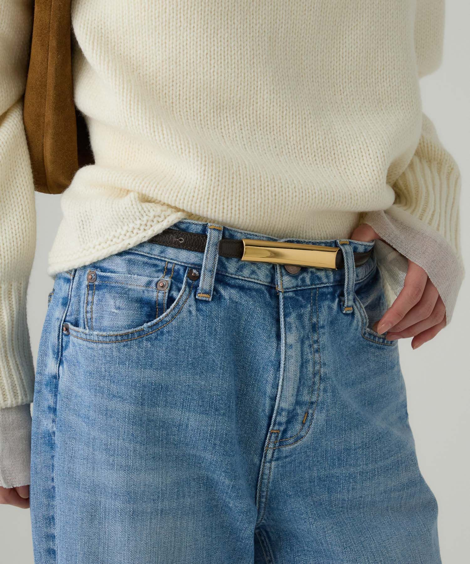  「【ATELIER AMBOISE】リバーシブルベルト」|ベルト|ダークブラウン