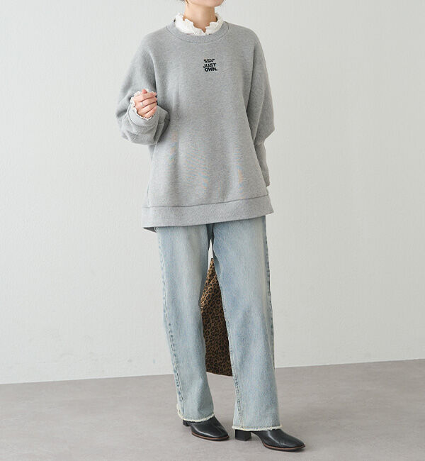  「裏ボアロゴ刺繍スウェット」|プルオーバー|