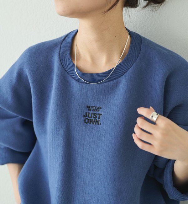  「裏ボアロゴ刺繍スウェット」|プルオーバー|