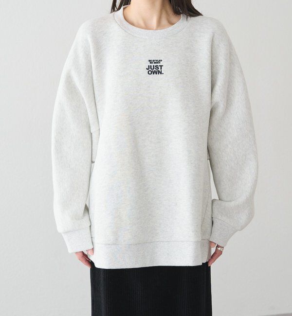  「裏ボアロゴ刺繍スウェット」|プルオーバー|