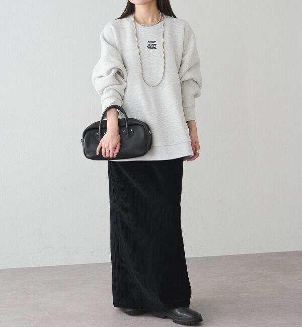  「裏ボアロゴ刺繍スウェット」|プルオーバー|