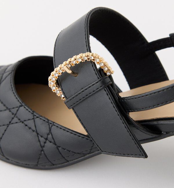  「ビジューバックルキルティングミュール」|その他|