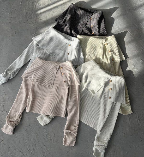  「オフショルラメニット」|ニット・セーター|