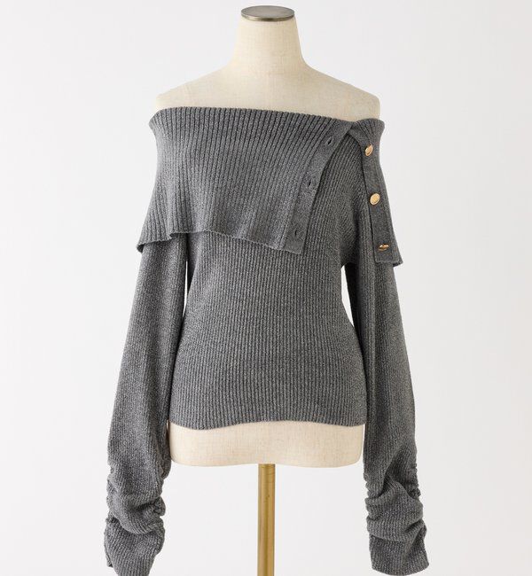  「オフショルラメニット」|ニット・セーター|