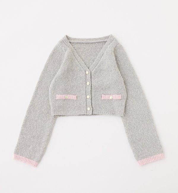  「【セットアップ可能】金ボタン配色カーディガン」|ニット・セーター|