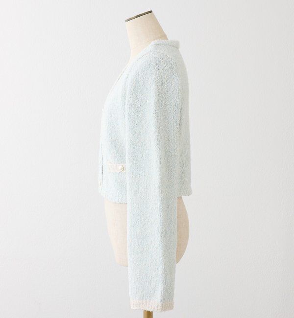  「【セットアップ可能】金ボタン配色カーディガン」|ニット・セーター|