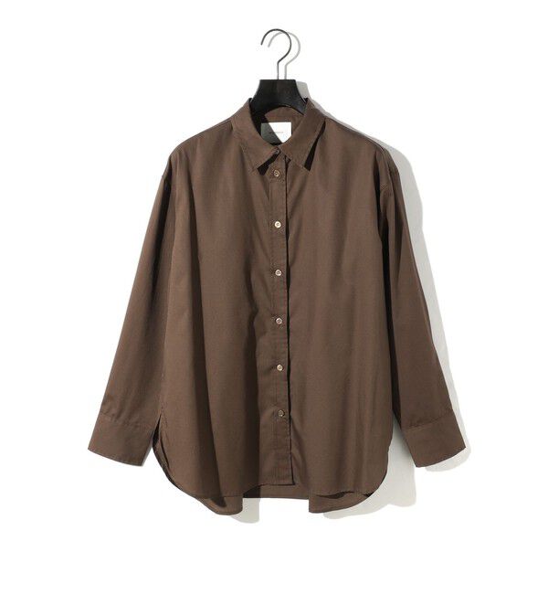MIDIUMISOLID「MIDIUMISOLID for Ladies ベーシックバックギャザーシャツ」|シャツ・ブラウス|ブラウン