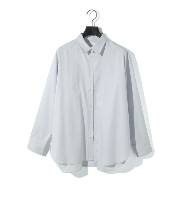 MIDIUMISOLID「MIDIUMISOLID for Ladies ベーシックバックギャザーシャツ」|シャツ・ブラウス|ライトグレー