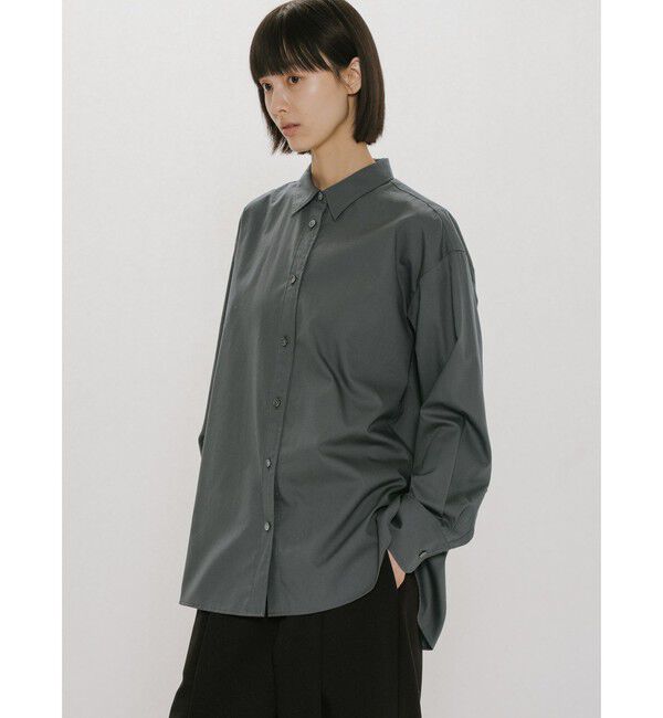 MIDIUMISOLID「MIDIUMISOLID for Ladies ベーシックバックギャザーシャツ」|シャツ・ブラウス|