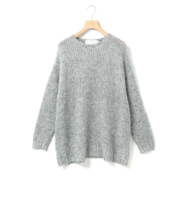 MARMARMAR「MARMARMAR オーバーサイズシアープルオーバー」|ニット・セーター|グレー