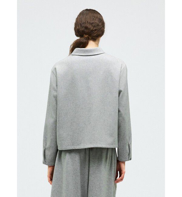 mizuiro ind「mizuiro ind ウールブレンドベーシックシャツ」|シャツ・ブラウス|