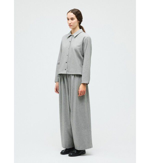 mizuiro ind「mizuiro ind ウールブレンドベーシックシャツ」|シャツ・ブラウス|