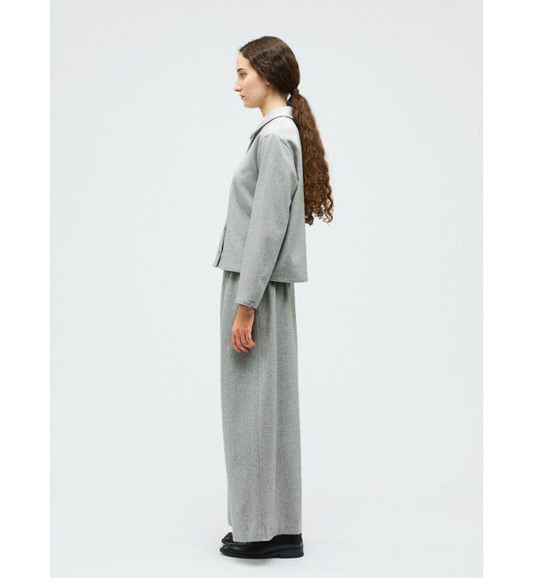 mizuiro ind「mizuiro ind ウールブレンドベーシックシャツ」|シャツ・ブラウス|