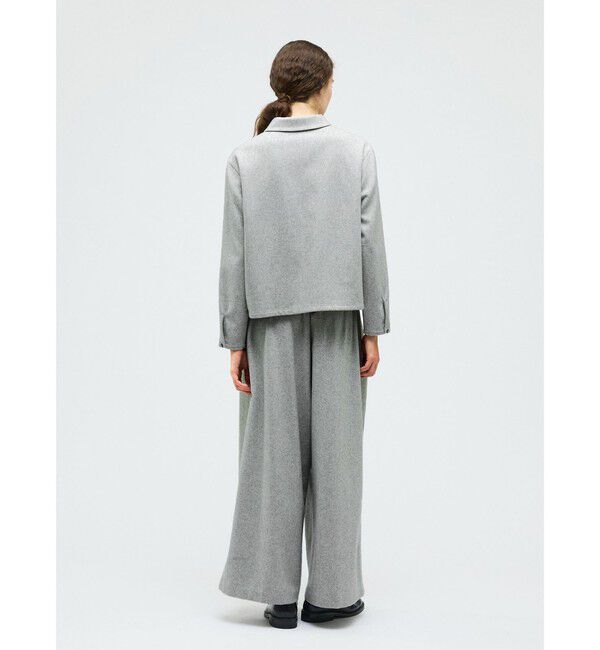 mizuiro ind「mizuiro ind ウールブレンドベーシックシャツ」|シャツ・ブラウス|