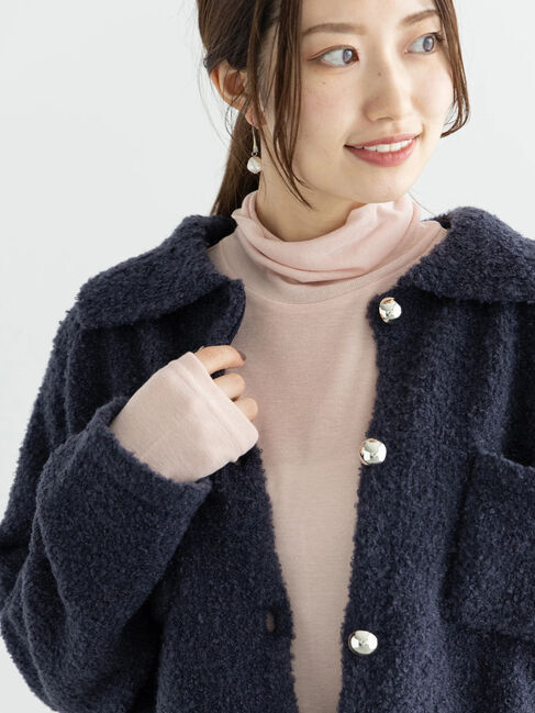 Te chichi「テレコタートルネックトップス」|Tシャツ・カットソー|ピンク