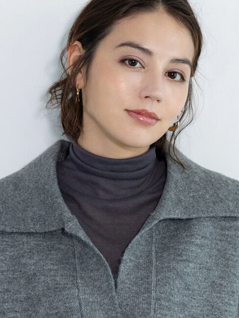 Te chichi「テレコタートルネックトップス」|Tシャツ・カットソー|チャコールグレー