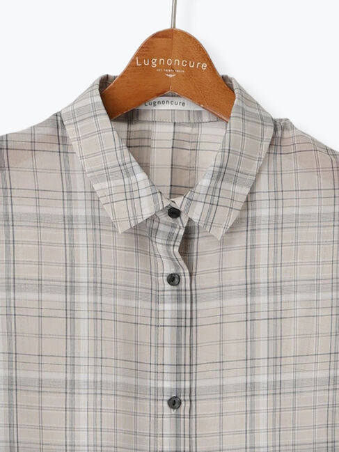Lugnoncure「シアーチェックシャツ《2025spring catalog item》」|シャツ・ブラウス|