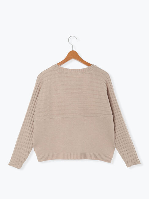 Lugnoncure「編地切替クルーネックニット」|ニット・セーター|