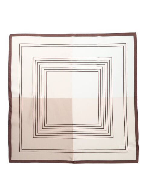 Te chichi「幾何柄シルクスカーフ」|その他|ベージュ
