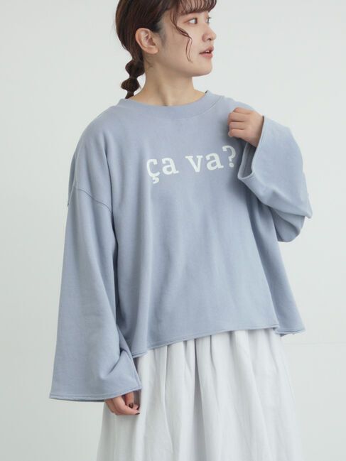 Samansa Mos2「シンプルロゴアソート裏起毛スウェット」|Tシャツ・カットソー|ブルー