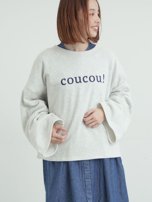 Samansa Mos2「シンプルロゴアソート裏起毛スウェット」|Tシャツ・カットソー|グレー