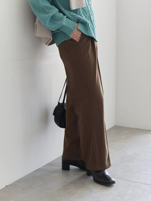 Samansa Mos2 blue「ヘリンボーンストレートパンツ」|その他|